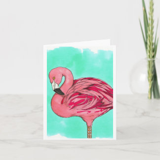 Flamingo Notecard Kort