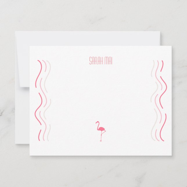 Flamingo Notkort Anteckningskort (Framsida)