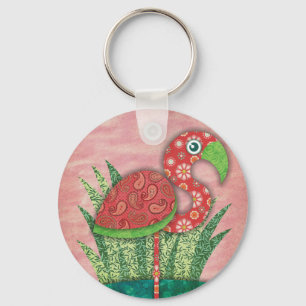 flamingo nyckelring
