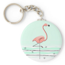 Flamingo nyckelring grönt