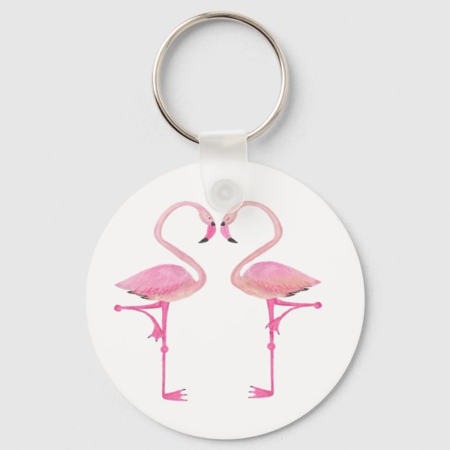 Flamingo-nyckelring Nyckelring (Framsida)