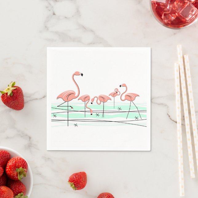 Flamingo Ocean Group papper napkins Pappersservett (Insitu)