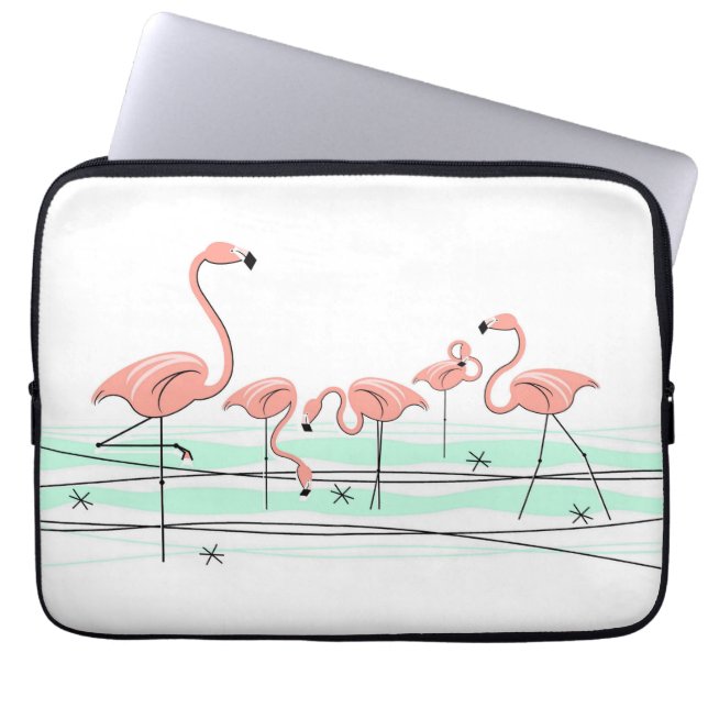 Flamingo Ocean Line laptop sleeve (Framsidan)
