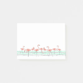 Flamingo Ocean Line Post-it Block