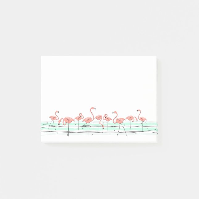 Flamingo Ocean Line Post-it Block (Framsida)