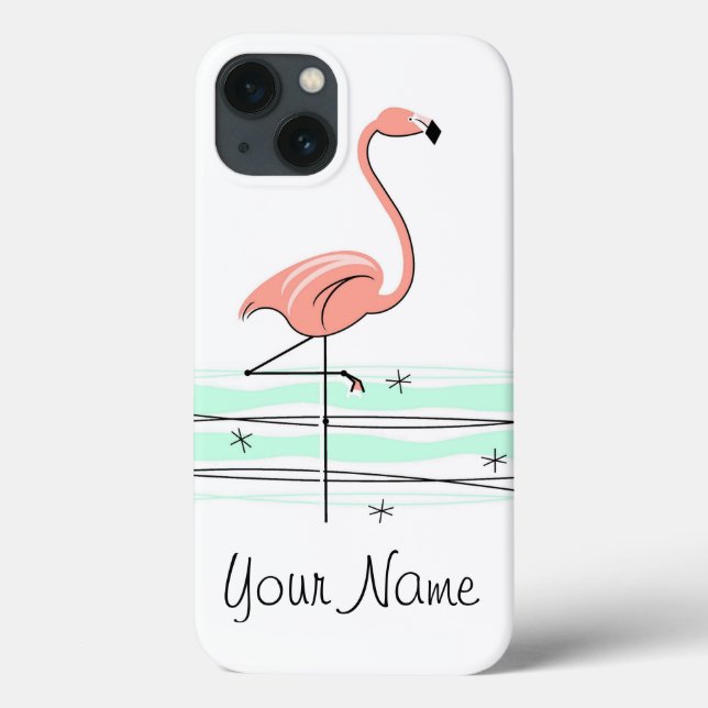 Flamingo Ocean "Namn" iPad Mini fodral (Baksida)