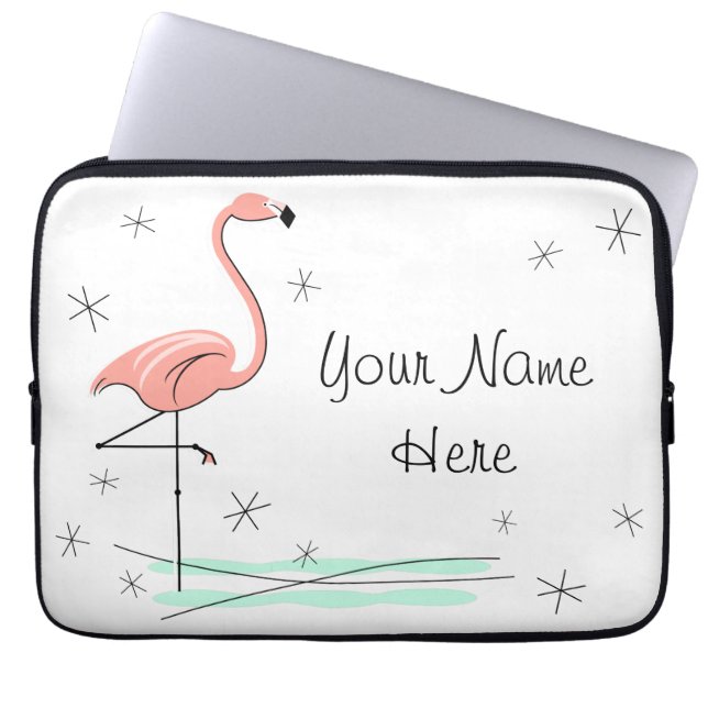 Flamingo Ocean Namn laptop sleeve (Framsidan)