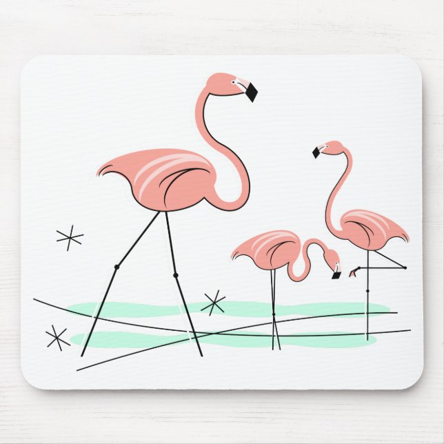 Flamingo Ocean Trio 2 mousepad Musmatta (Framsidan)