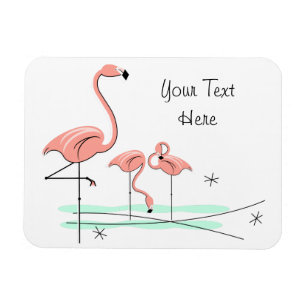 Flamingo Ocean Trio 4 Text Magnet Fleet
