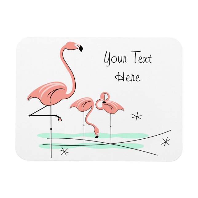 Flamingo Ocean Trio 4 Text Magnet Fleet (Horisontell)