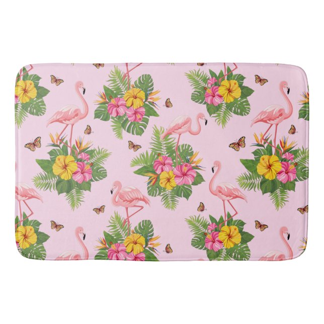 Flamingo och Butterflies 1 Badrumsmatta (Framsidan)