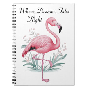 Flamingo och Flowers Anteckningsbok