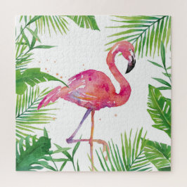 Flamingo och Handflatan Puzzle Pussel