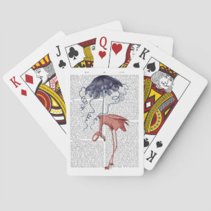 Flamingo och parasol casinokort