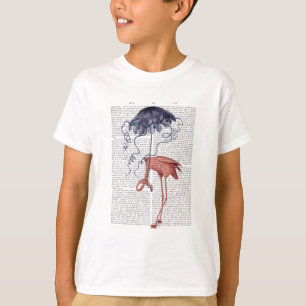 Flamingo och parasol t shirt