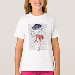 Flamingo och parasol t shirt