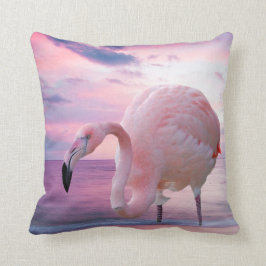 Flamingo och rosahimmel kudde
