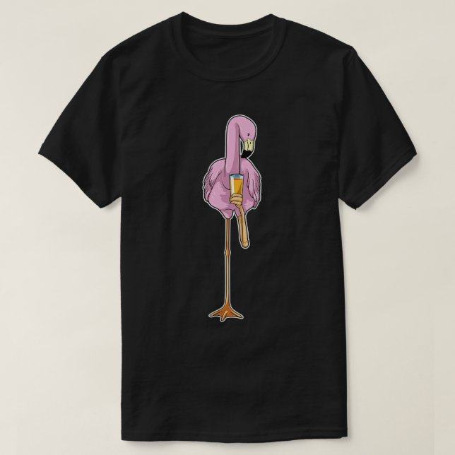 Flamingo Orange juice T Shirt (Design framsida)
