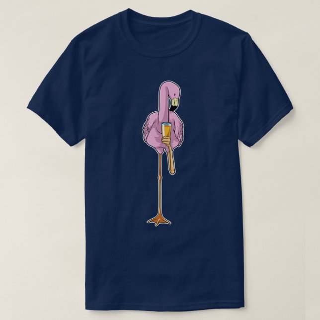 Flamingo Orange juice T Shirt (Design framsida)