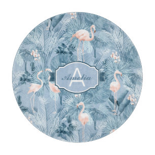 Flamingo Orchid Tropical Mönster Blue ID868