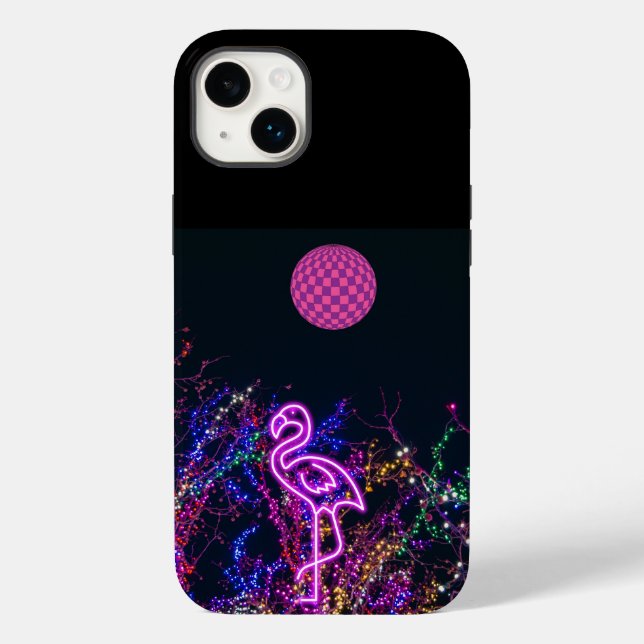Flamingo på dansen party. Fodral-Mate iphone case (Baksida)
