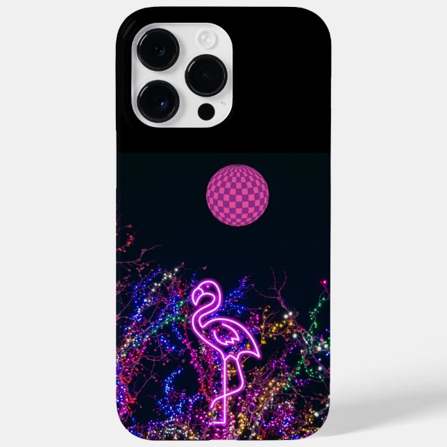 Flamingo på dansen party. Fodral-Mate iphone case (Baksida)