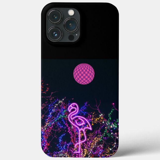 Flamingo på dansen party. Fodral-Mate iphone case (Baksida)