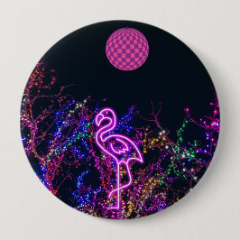 Flamingo på dansen party. knapp