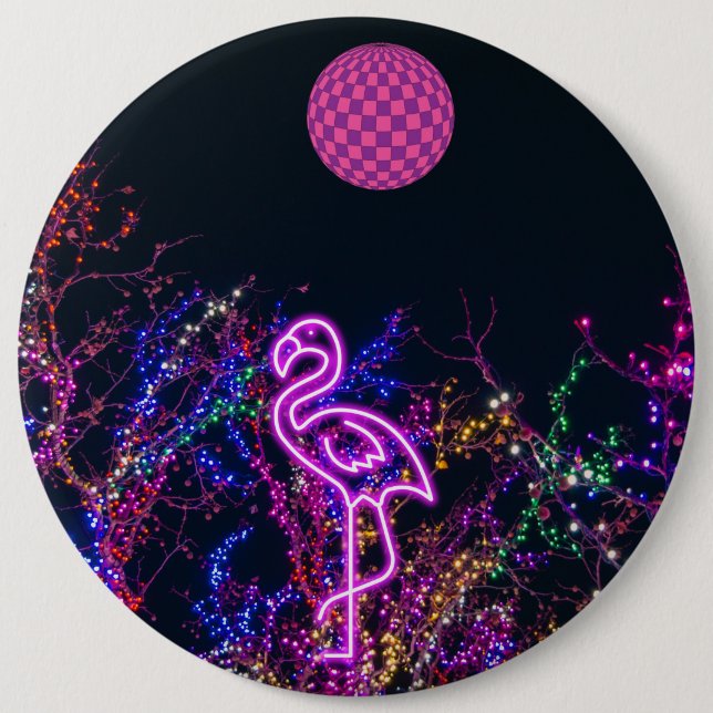 Flamingo på dansen party. knapp (Framsida)