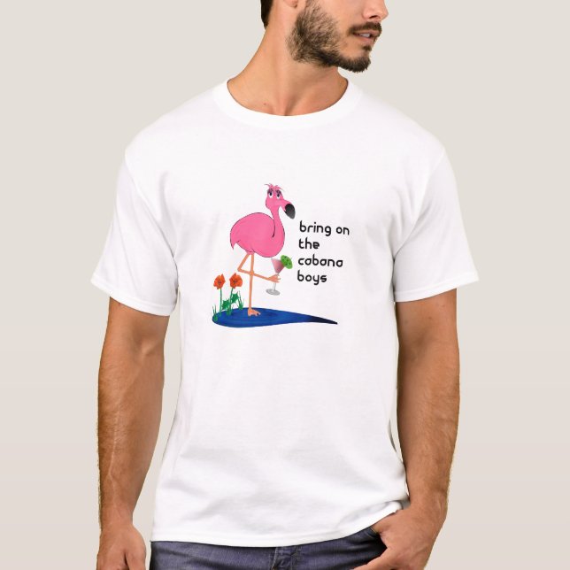 Flamingo på semesterT-tröja Tröja (Framsida)