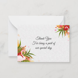 Flamingo på sommaren anteckningskort