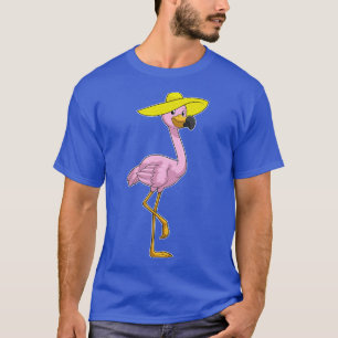 Flamingo på stranden med Hat T Shirt