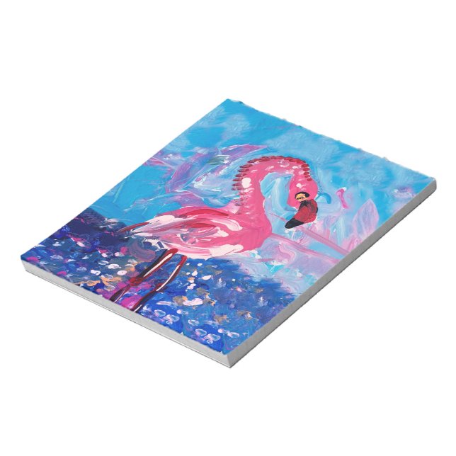 Flamingo Painting Anteckningsblock (Roterad)