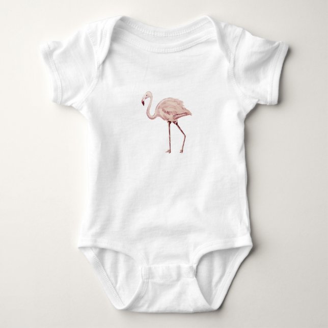 Flamingo Painting Rosa T-shirt (Framsida)