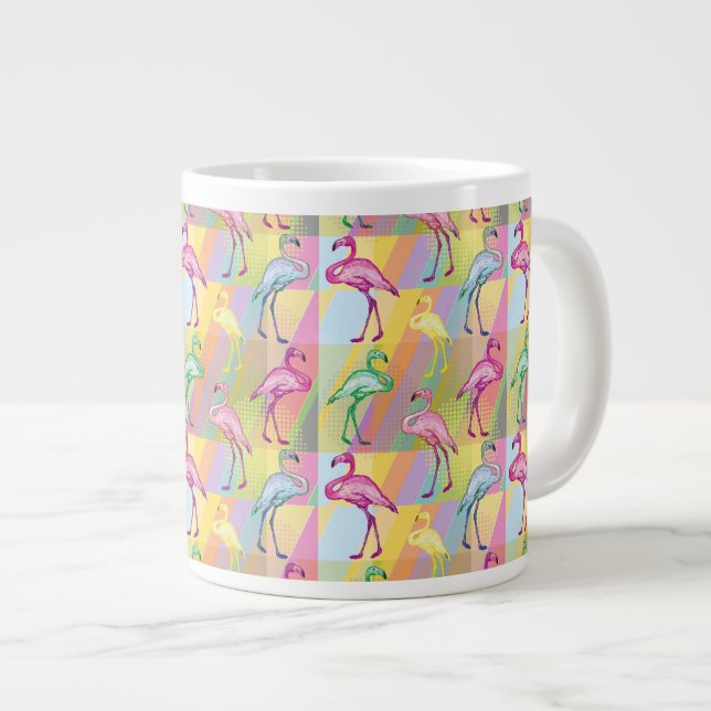 Flamingo Parad Jumbo Mugg (Framsida höger)