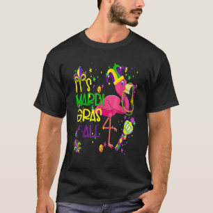 Flamingo Pärlor New Orleans Festival Det är Mardi T Shirt