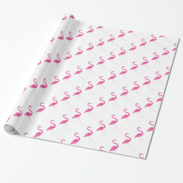 Flamingo Party Rosa Wrapping Papper Presentpapper