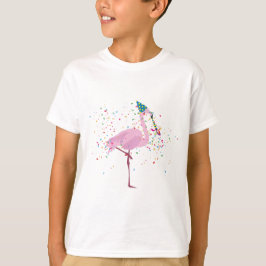 Flamingo Partying - Djur med Party T Shirt