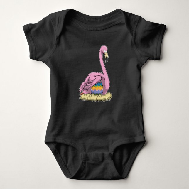 Flamingo Påsk Påskägg Nest T Shirt (Framsida)