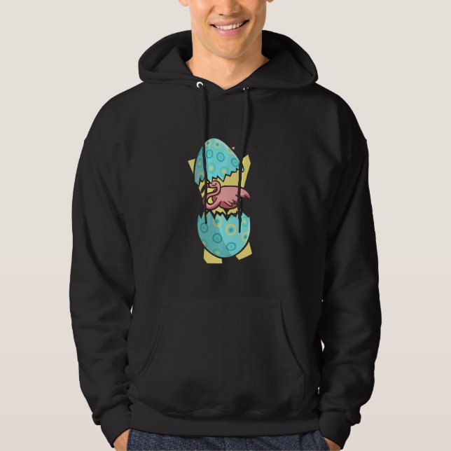 Flamingo Påskägg Hoodie (Framsida)