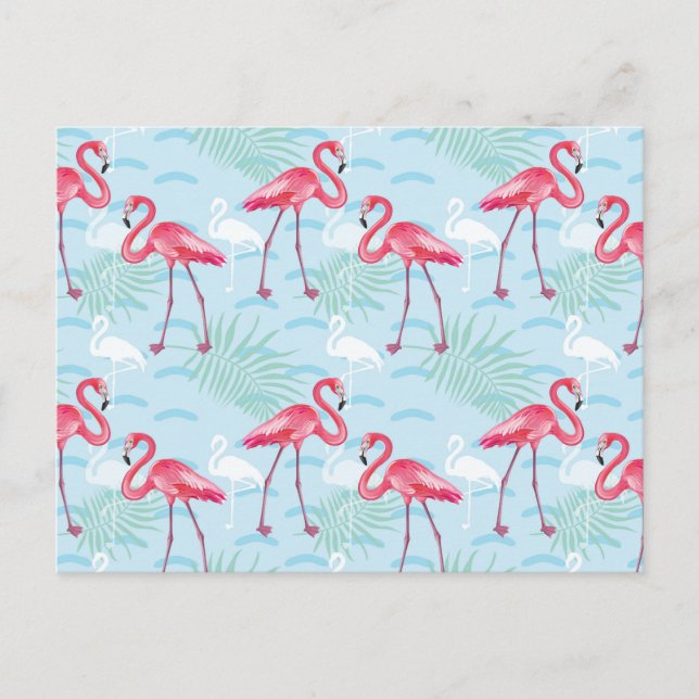 Flamingo Pattern 2 Vykort (Framsida)