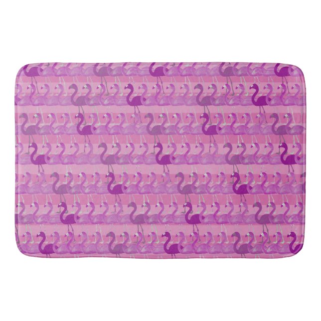 Flamingo Pattern Bath Mat (Rosa) Badrumsmatta (Framsidan)