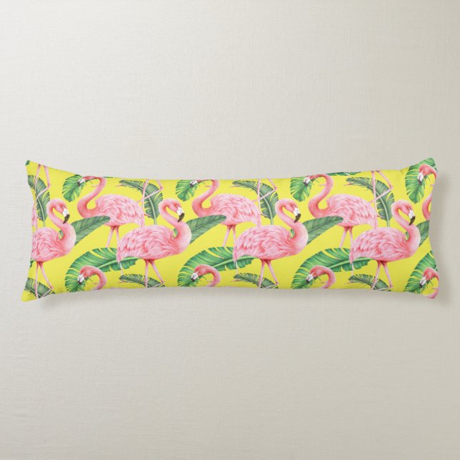 Flamingo Pattern Body Pillow Kroppskudde (Framsidan)