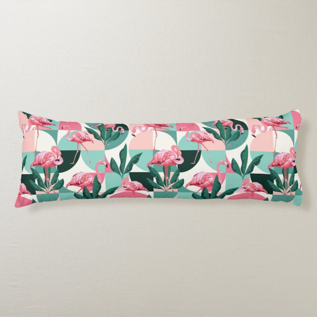 Flamingo Pattern Body Pillow Kroppskudde (Framsidan)