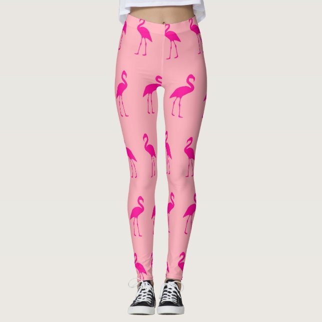 Flamingo Pattern Leggings (Framsida)