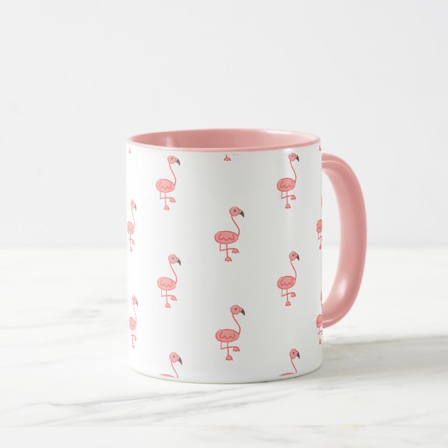 Flamingo Pattern Mugg (Framsida höger)