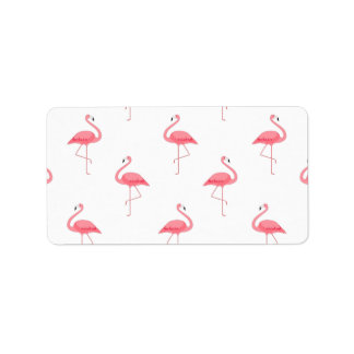 Flamingo Pattern Print Return-adressetikett Adressetikett