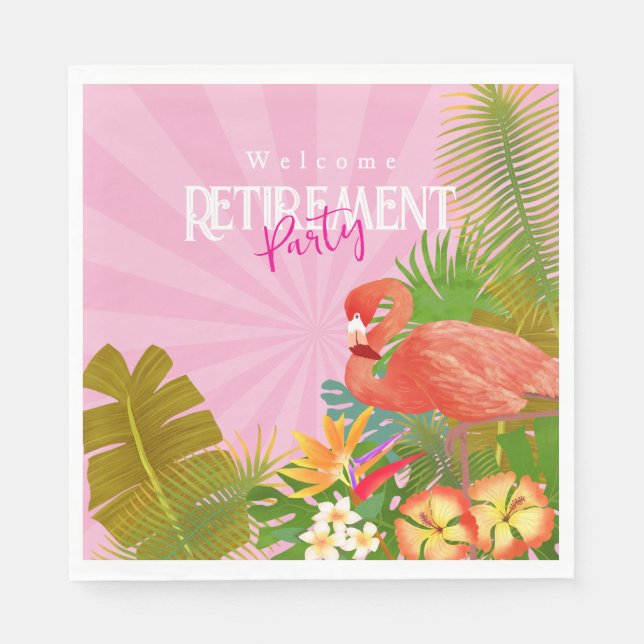 Flamingo Pension Rosa Pappersservett (Framsidan)