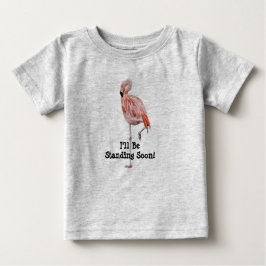 Flamingo Permanent Baby T-Shirt Ständigt snart