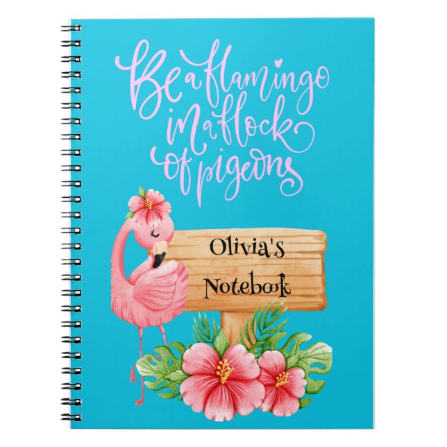 FLAMINGO PERSONLIG NOTEBOOK ANTECKNINGSBOK (Framsidan)